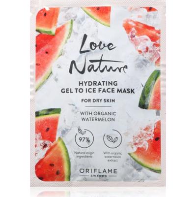 Oriflame Love Nature Gel To Ice Organic Watermelon maseczka nawilżająca do twarzy do skóry suchej 10 ml