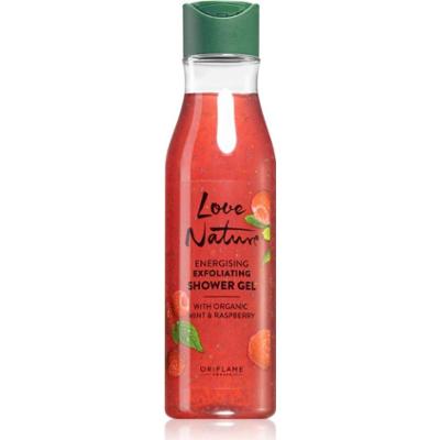 Oriflame Love Nature Organic Mint & Raspberry złuszczający żel pod prysznic 250 ml