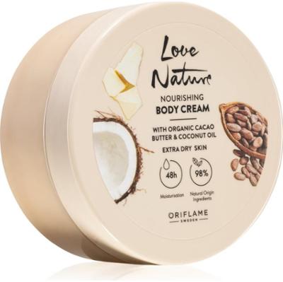 Oriflame Love Nature Cacao Butter & Coconut Oil odżywczy krem do ciała o działaniu nawilżającym 200 ml