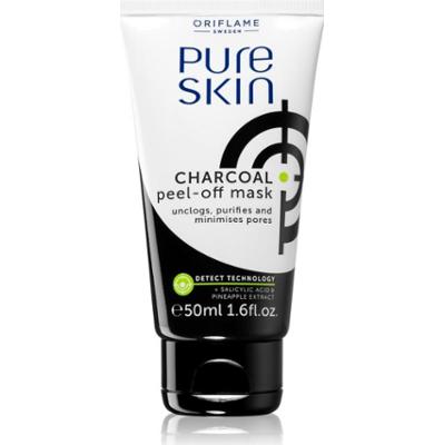 Oriflame Pure Skin złuszczająca maseczka do twarzy z aktywnym węglem 50 ml