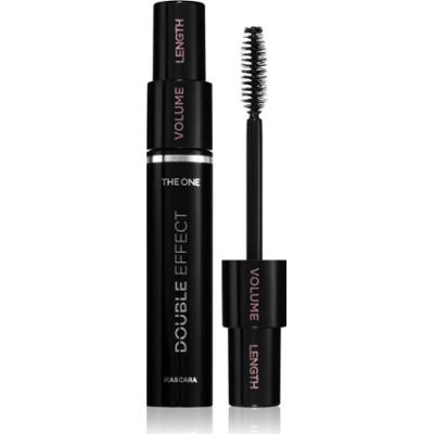Oriflame The One Double Effect tusz do rzęs zwiększający objętość, wydłużający i podkręcający ze szczoteczką 2 w 1 odcień Black 8 ml