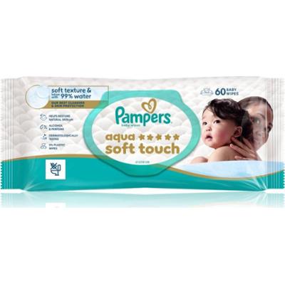 Pampers Aqua Soft Touch nawilżane chusteczki oczyszczające dla dzieci 60 szt.