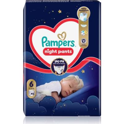 Pampers Night Pants Size 6 jednorazowe pieluchomajtki na noc 40 szt.