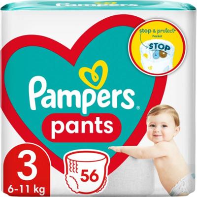 Pampers Pants Size 3 jednorazowe pieluchomajtki 6-11 kg 56 szt.