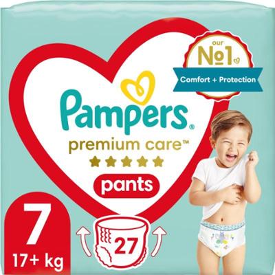Pampers Premium Care Pants Size 7 jednorazowe pieluchomajtki 15+ kg 27 szt.