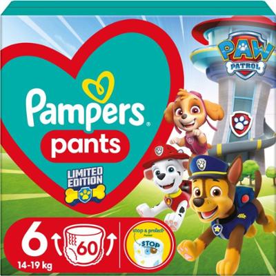 Pampers Pants Paw Patrol Size 6 jednorazowe pieluchomajtki 13-19 kg 60 szt.