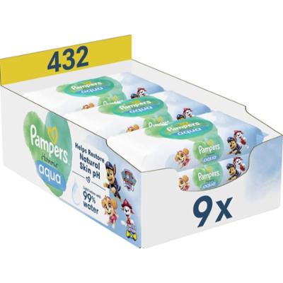 Pampers Harmonie Aqua Paw Patrol nawilżane chusteczki oczyszczające dla dzieci 432 szt.