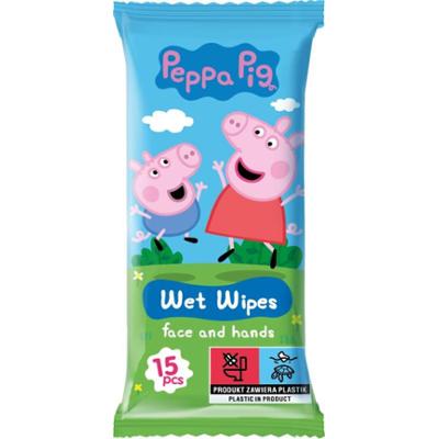 Peppa Pig Wet Wipes nawilżane chusteczki oczyszczające dla dzieci 15 szt.