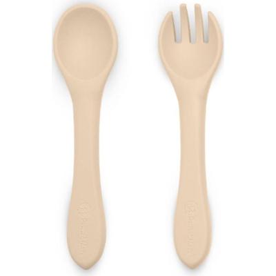 Petite&Mars Take&Match Silicone Cutlery sztućce Desert Sand 6 m+ 2 szt.