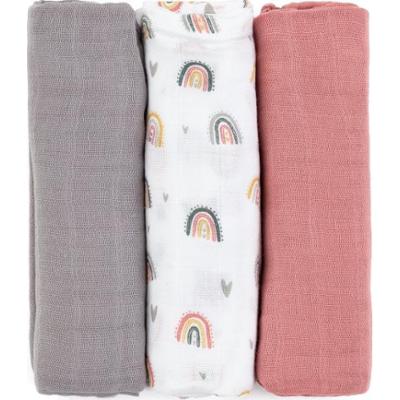 Petite&Mars Moussy pieluchy wielorazowe Rose Rainbows 68 x 68 cm 3 szt.