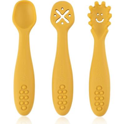 Petite&Mars Take&Match 6m+ łyżeczka dla dzieci Intense Ochre 3 szt.