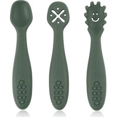 Petite&Mars Take&Match 6m+ łyżeczka dla dzieci Misty Green 3 szt.