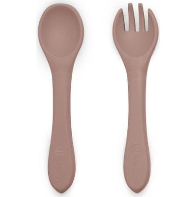 Petite&Mars Take&Match Silicone Cutlery sztućce Velvet Latte 6m+ 2 szt.