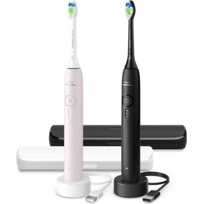 Philips Sonicare 3100 HX4072/42 elektryczna szczoteczka soniczna podwójne opakowanie Pink & Black 1 szt.