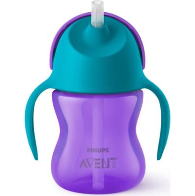 Philips Avent Bendy Straw SCF796/02 9m+ kubek z elastyczną słomką Purple 200 ml