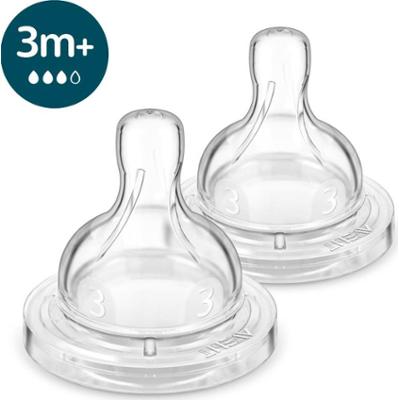 Philips Avent Anti-colic SCY763/02 smoczek do butelki antykolkowy 3 m+ Medium Flow 2 szt.