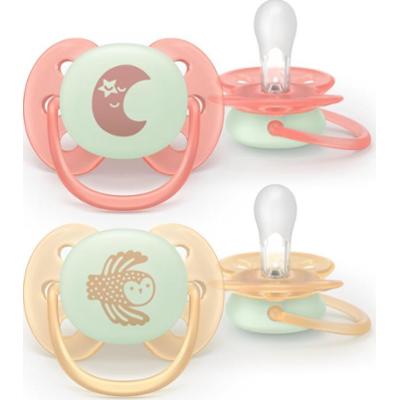 Philips Avent Ultrasoft Night SCF094/02 0-6m smoczek Neutral 2 szt.