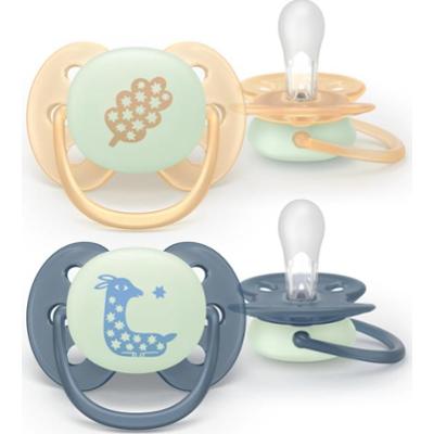 Philips Avent Ultrasoft Night SCF094/03 6-18m smoczek Neutral 2 szt.