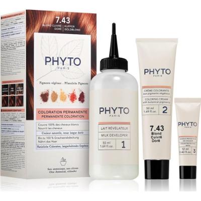 Phyto Color farba do włosów bez amoniaku odcień 7.43 Copper Golden Blonde 1 szt.