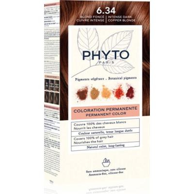 Phyto Color farba do włosów bez amoniaku odcień 6.34 Intense Dark Copper Blonde 1 szt.