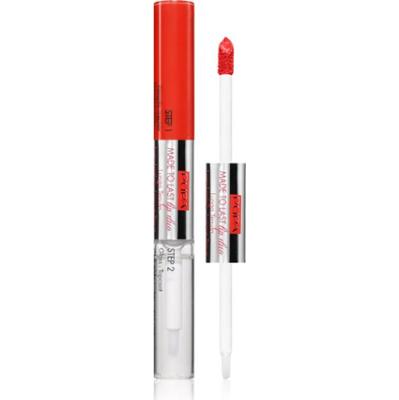 PUPA Milano Made to Last Lip Duo długotrwała szminka w płynie z połyskiem odcień 018 - Imperial Red 2x4 ml