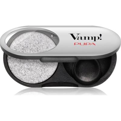 PUPA Milano Vamp! Radiant Baked Eyeshadow długotrwałe, błyszczące cienie do powiek odcień 302 Pure Silver - METALLIC 1 g