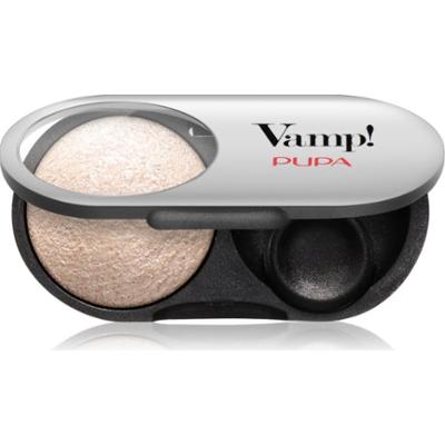 PUPA Milano Vamp! Radiant Baked Eyeshadow długotrwałe, błyszczące cienie do powiek odcień 201 - Sparkling Gold 1 g