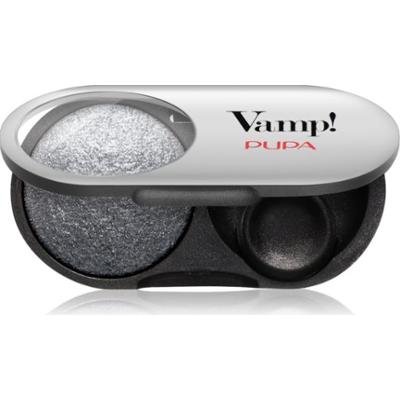 PUPA Milano Vamp! Radiant Baked Eyeshadow długotrwałe, błyszczące cienie do powiek odcień 308 Anthracite Grey - WET & DRY 1 g