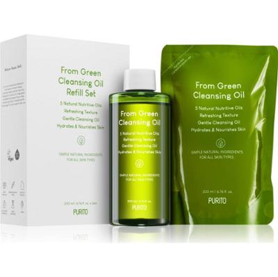 Purito From Green olejek oczyszczający do twarzy + napełnienie 2x200 ml