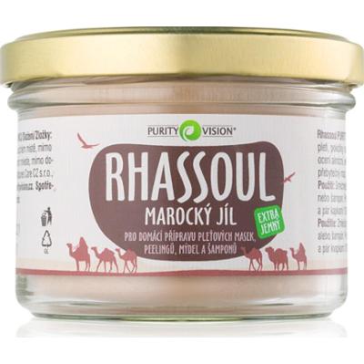 Purity Vision Rhassoul glinka marokańska do przygotowania maseczek do twarzy, peelingów, mydeł i szamponów 200 g
