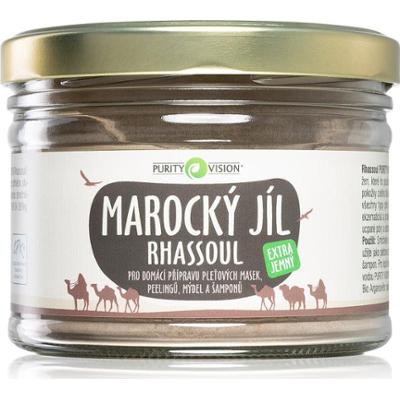 Purity Vision Rhassoul glinka marokańska do przygotowania maseczek do twarzy, peelingów, mydeł i szamponów 450 g
