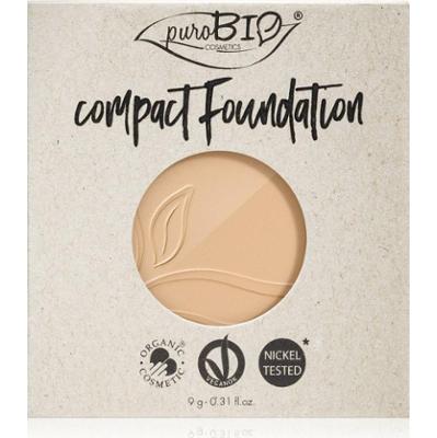puroBIO Cosmetics Compact Foundation kompaktowy podkład pudrowy wymienny wkład SPF 10 odcień 01 9 g