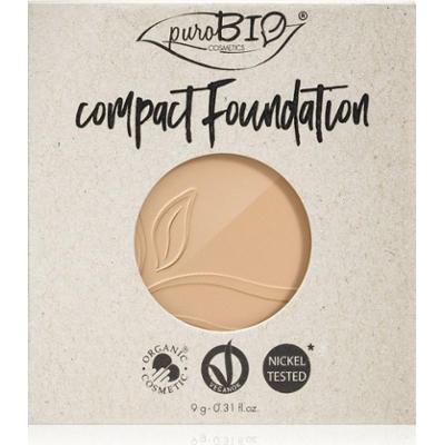 puroBIO Cosmetics Compact Foundation kompaktowy podkład pudrowy wymienny wkład SPF 10 odcień 02 9 g