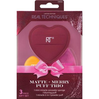 Real Techniques Matte + Merry Puff Trio zestaw aplikatorów