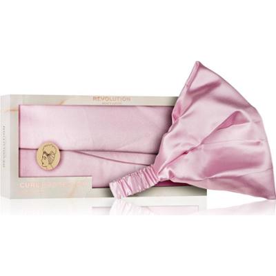 Revolution Haircare Curl Protector Satin Headband satynowa opaska do włosów kręconych i falowanych odcień Pink 1 szt.