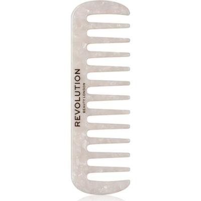 Revolution Haircare Natural Curl Wide Tooth Comb grzebień do włosów do włosów kręconych i falowanych odcień White 1 szt.