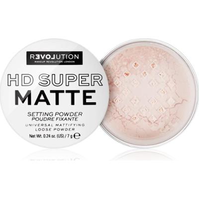 Revolution Relove HD Super Matte utrwalający transparentny puder z matowym wykończeniem odcień Transparent 7 g