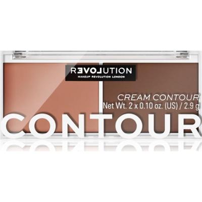 Revolution Relove Colour Play paletka do konturowania twarzy podwójne odcień Medium 6 g