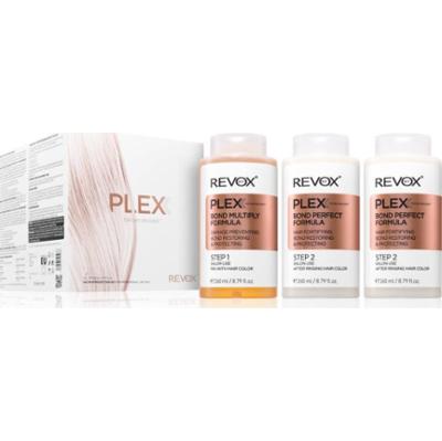Revox B77 PLEX Hair Rebuilding System Professional Set zestaw do włosów farbowanych i zniszczonych do profesjonalnego użytku 3x260 ml