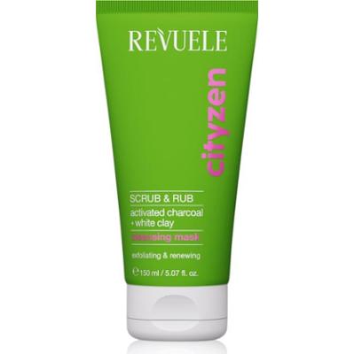 Revuele Cityzen Scrub & Rub oczyszczająco-peelingująca maseczka do twarzy z aktywnym węglem 150 ml