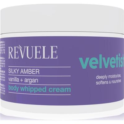 Revuele Velvetish Silky Amber Body Whipped Cream nawilżający krem do ciała Vanilla + Argan 300 ml