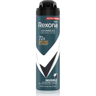 Rexona Men Advanced Protection antyperspirant przeciw białym i żółtym plamom 72 godz. dla mężczyzn Invisible 150 ml