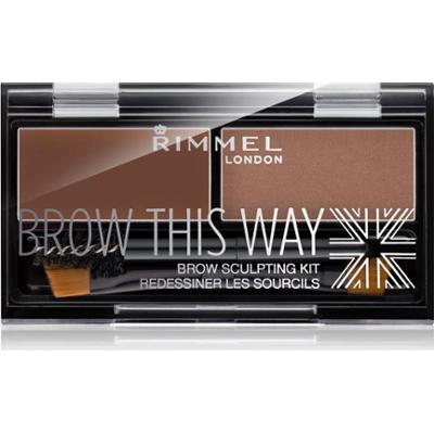 Rimmel Brow This Way paletka do brwi odcień 002 Medium Brown 1,3 g