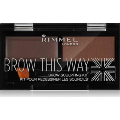 Rimmel Brow This Way paletka do brwi odcień 003 Dark Brown 1,3 g