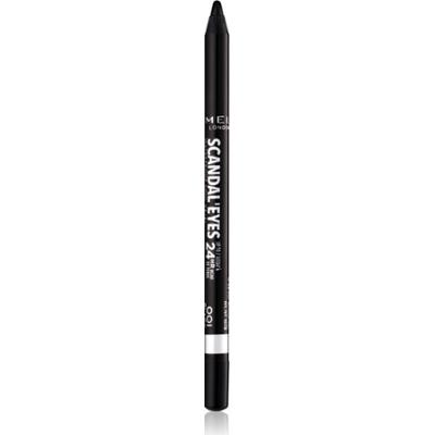 Rimmel Scandal'Eyes Khôl Kajal wodoodporna kredka do oczu odcień 001 Black 1.3 g