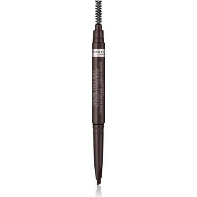 Rimmel Brow This Way kredka do brwi ze szczoteczką 2 w 1 odcień 003 Dark Brown 0,25 g