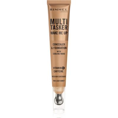 Rimmel Multi-Tasker Wake Me Up podkład i korektor z efektem rozświetlającym odcień 60 Light Honey 20 ml