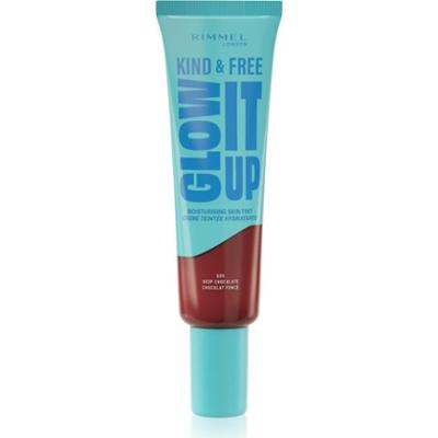 Rimmel Kind & Free Glow It Up lekki podkład nawilżający odcień 605 Deep Chocolate 30 ml
