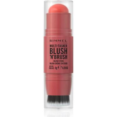 Rimmel Multi-Tasker Blush'N'brush róż do policzków w sztyfcie z pędzelkiem odcień 250 Coral Dust 8 g