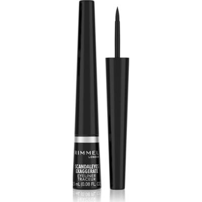 Rimmel Exaggerate Eyeliner eyeliner w płynie odcień 100% Black 2,5 ml